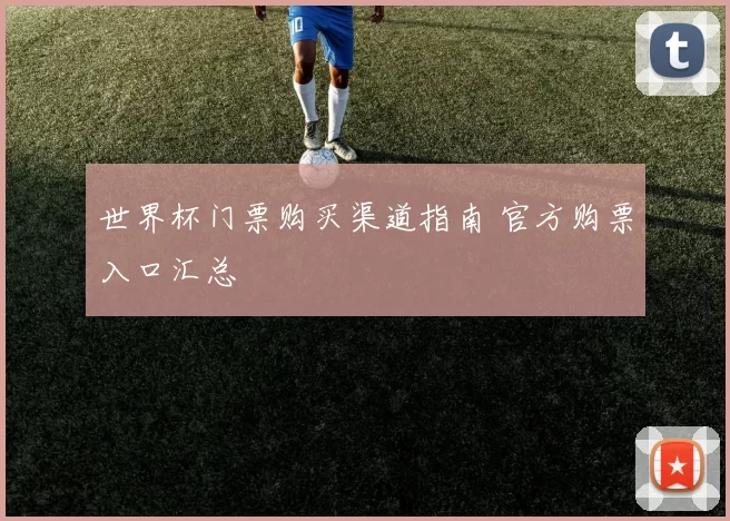世界杯门票购买渠道指南 官方购票入口汇总